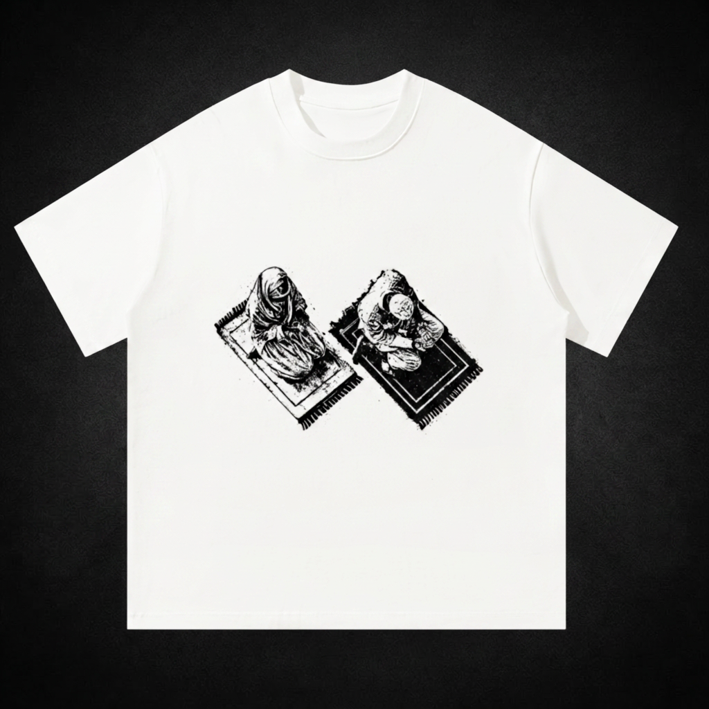 Built on Duas Tee — White front