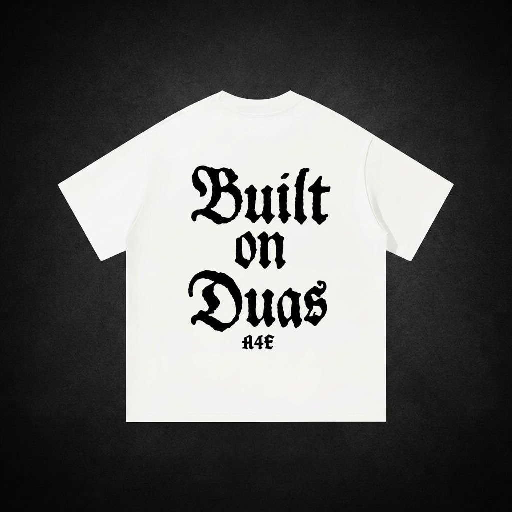 Built on Duas Tee — White back