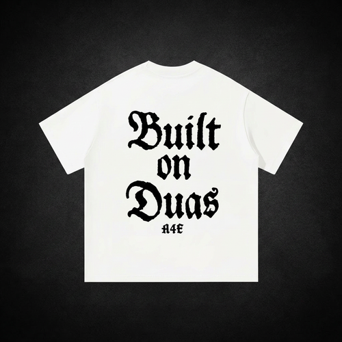 Built on Duas Tee — White back